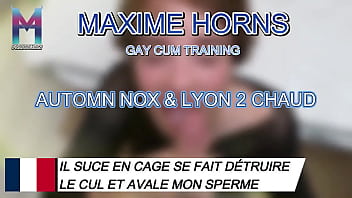 Locked in a cage sucking moaning and getting drilled hard with d6arche and lyon2chaud pure chemistry and no h