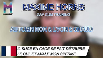 Locked in a cage sucking moaning and getting drilled hard with d6arche and lyon2chaud pure chemistry and no h