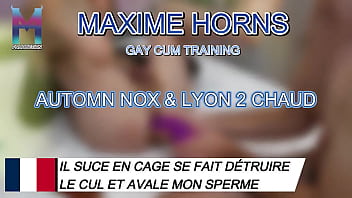 Locked in a cage sucking moaning and getting drilled hard with d6arche and lyon2chaud pure chemistry and no h