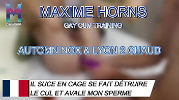 Locked in a cage sucking moaning and getting drilled hard with d6arche and lyon2chaud pure chemistry and no h
