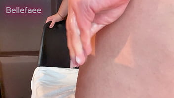 Snuck into the bathroom with my bbc toy got destroyed & left leaking cream everywhere