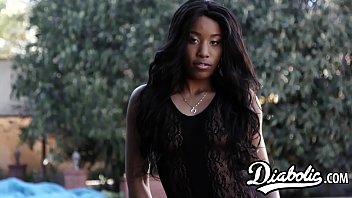 Young chocolate babe ashley pink knows how to handle bbc