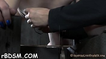 Stupefying diva is masturbating with a sex tool