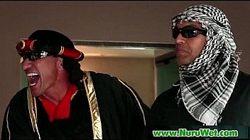 Japanese babe gives a full service nuru massage 07