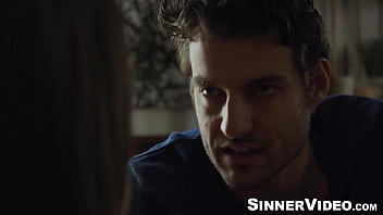 He plunges inside her and the two fuck hard and fast until he explodes all over her tight little body