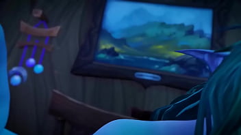 Night elf waifu sex pov