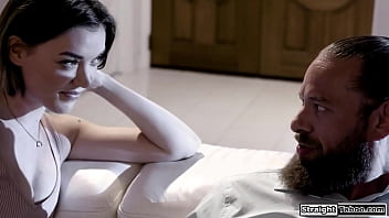 Brunette anny aurora keeps teasing her stepuncle the guy gives in lets his stepniece suck his big cock before licking and fucking her hairy pussy