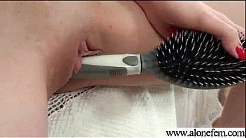 Alone girl try get climax using all kind of stuffs vid 22