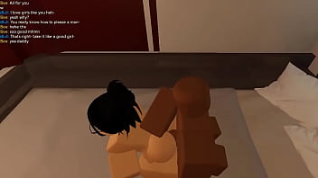 Slut with glasses getting railed on a roblox condo