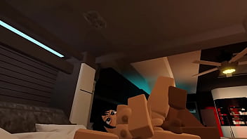 Slut with glasses getting railed on a roblox condo