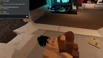Slut with glasses getting railed on a roblox condo