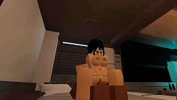 Slut with glasses getting railed on a roblox condo