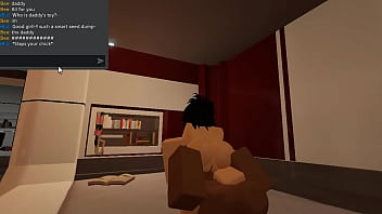 Slut with glasses getting railed on a roblox condo