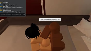 Slut with glasses getting railed on a roblox condo