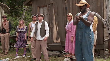 Amber rayne hannah west and kaci star in outdooor gangbang