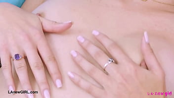 Elegant brunette model naked close up