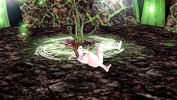 A cute girl laying on the floor and rubbing and fingering her pussy 3d cartoon animation