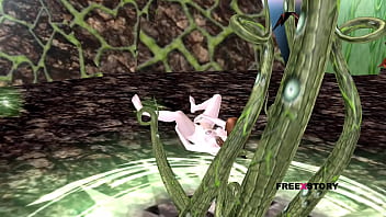 A cute girl laying on the floor and rubbing and fingering her pussy 3d cartoon animation