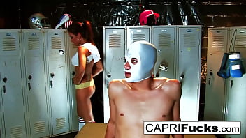 Hot brunette gets banged hard