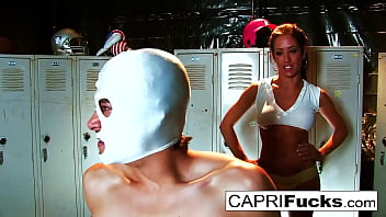 Hot brunette gets banged hard