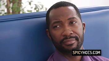 Horny waitress getting double penetrated by two bbc at the coffee shop