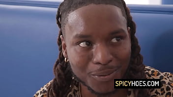 Horny waitress getting double penetrated by two bbc at the coffee shop