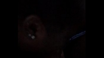 She sucks the nut out