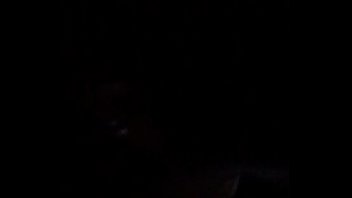 She sucks the nut out