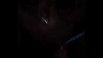 She sucks the nut out