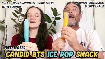 Candid bts ice pop snack with lucy larue