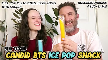 Candid bts ice pop snack with lucy larue