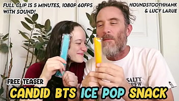 Candid bts ice pop snack with lucy larue