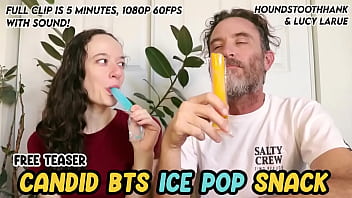Candid bts ice pop snack with lucy larue