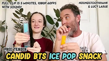 Candid bts ice pop snack with lucy larue