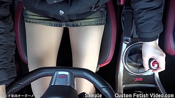 Driving woman's thighs