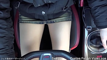 Driving woman's thighs