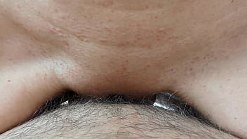 Rubbing wet pussy on dick