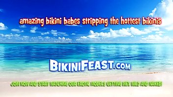 Bikini brunette wants you wet