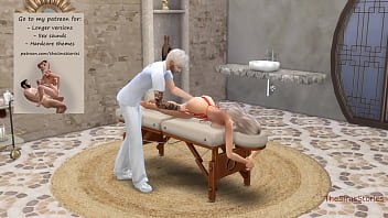 The masseur can't resist and fingering his patient