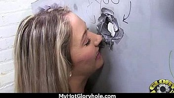 Incredible ebony teen blowjob gloryhole audition 5