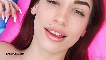 Amazing brunette beauty naked close up