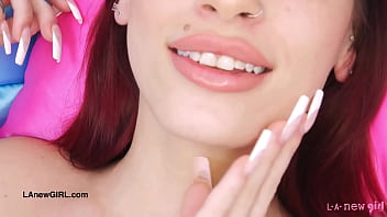 Amazing brunette beauty naked close up