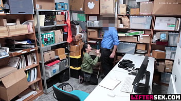 Suspect's open arms welcome the officer's punishment as she submits to his will liftersex