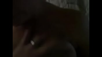 Hubby massaging my boobs while i deep throat his cock