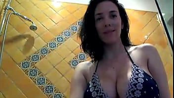 Big boobed jelena jensen soaps up her tushie during the shower time in jacuzzi