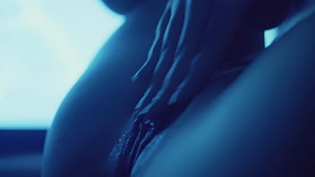 Blue mood slow motion squirting closeup
