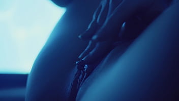 Blue mood slow motion squirting closeup