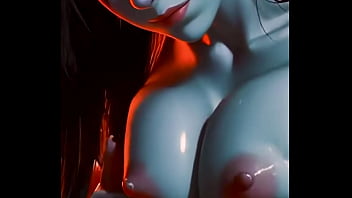 Huge boobs riding 3d
