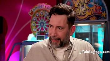 Stepdad and stepdaughter seize their alone time at the arcade