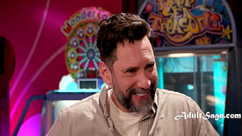 Stepdad and stepdaughter seize their alone time at the arcade